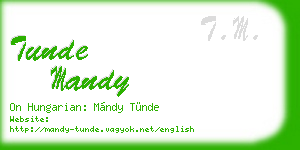 tunde mandy business card